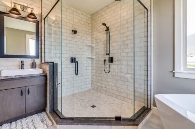 Elegant Shower with Frameless Glass